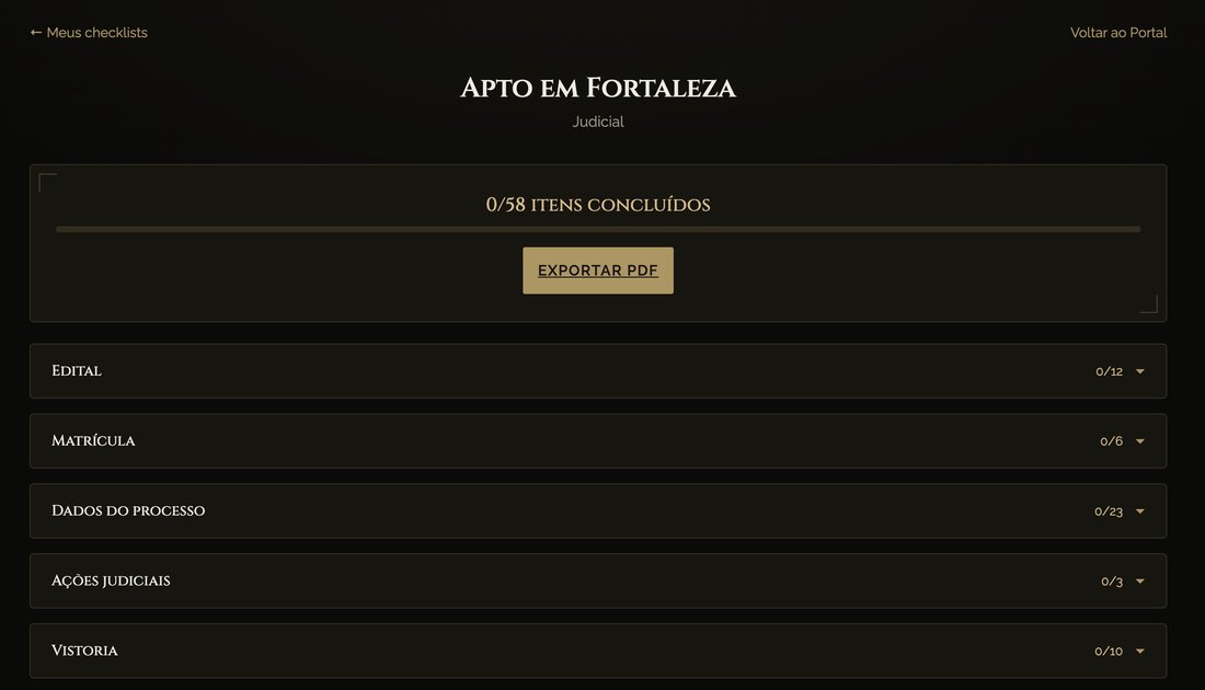 Checklist do imóvel